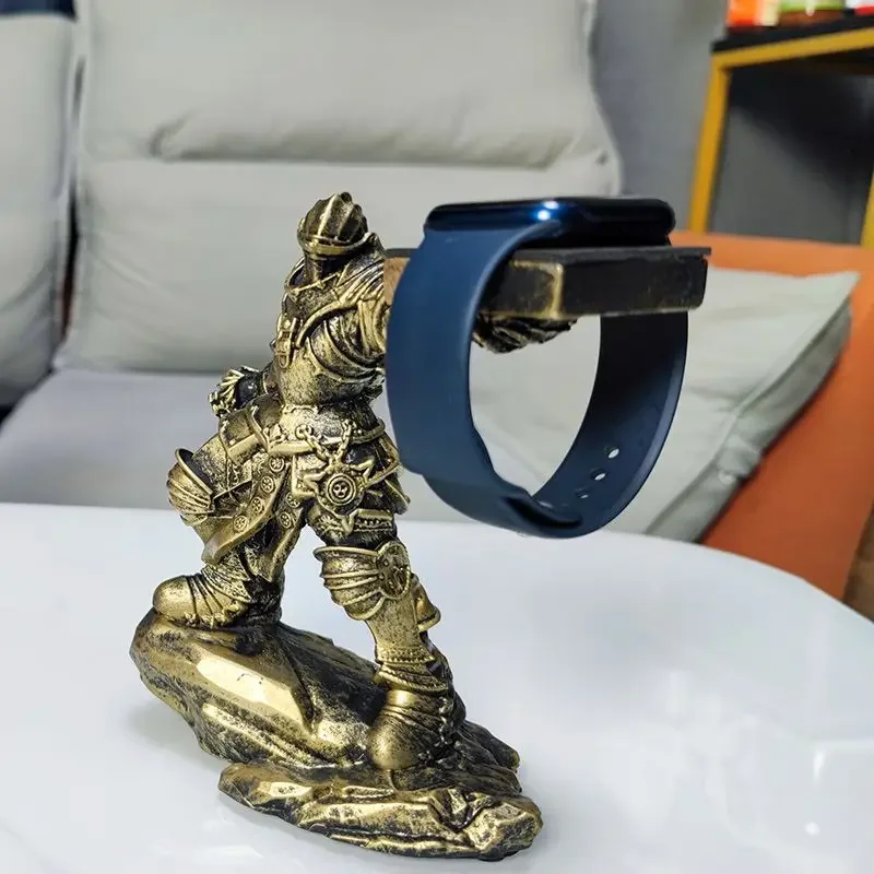 New Charger Stand for Apple Watch Series Creative Design Knight-Shaped Universal Watch Charging Stand Desktop Decoration