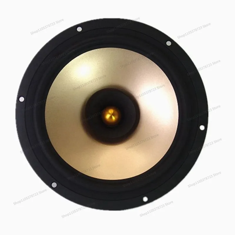 For 8-Inch Aluminum-nickel-cobalt Full-range Speaker HIFI Fever Full-range Speaker, Oak Edge Carbon Fiber Mica Basin