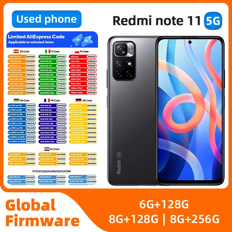 Redmi note11 5G Unlocked Android 6.6inch Screen 50MP Camera 5000mAH Battery good codition Smartphone