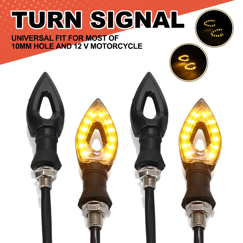 

Motorcycle LED Turn Signals Lights Amber Blade Lamp Short Turn Signal Lights For Honda CBR600RR 2007-2024 CBR600RR ABS 2013-2024