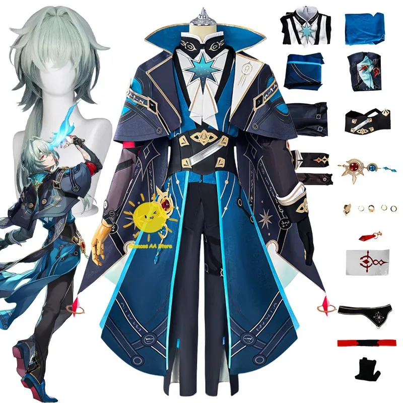 

Game Anaxa Cosplay Costumes Honkai Star Rail Cosplay Suits Cloak Gloves Accessories Anaxa Wig Halloween Carnival Cos Adult Men