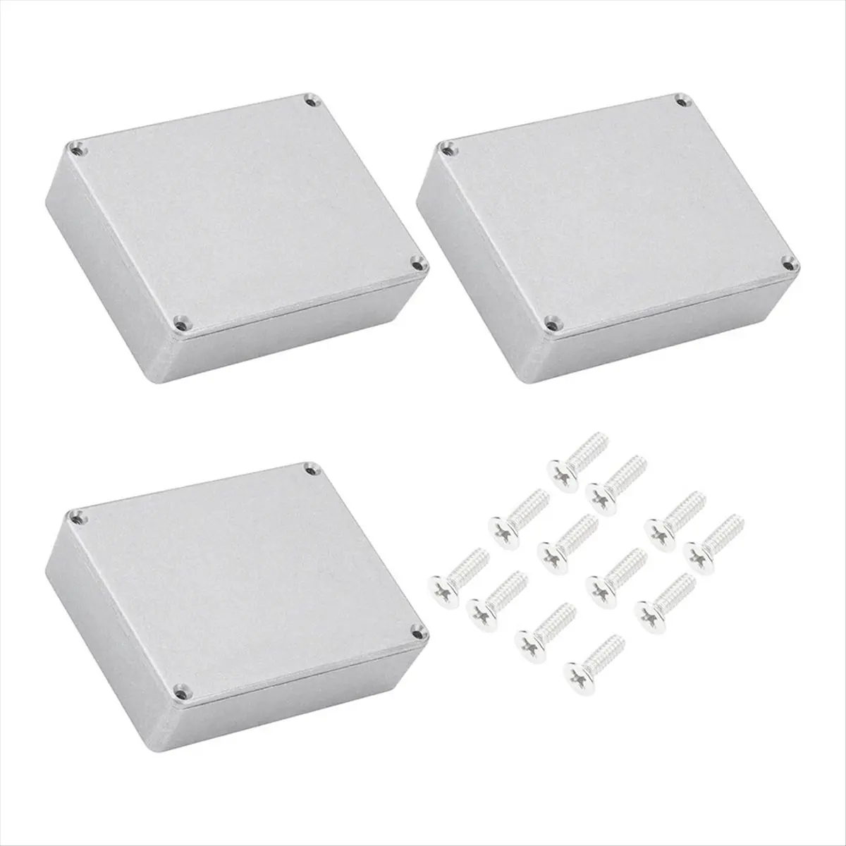 ABME New 3PCS 1590BB Guitar Pedal Enclosure Aluminum Diecast Stomp Box Case Toggle Switch Box 120x94.5x34MM