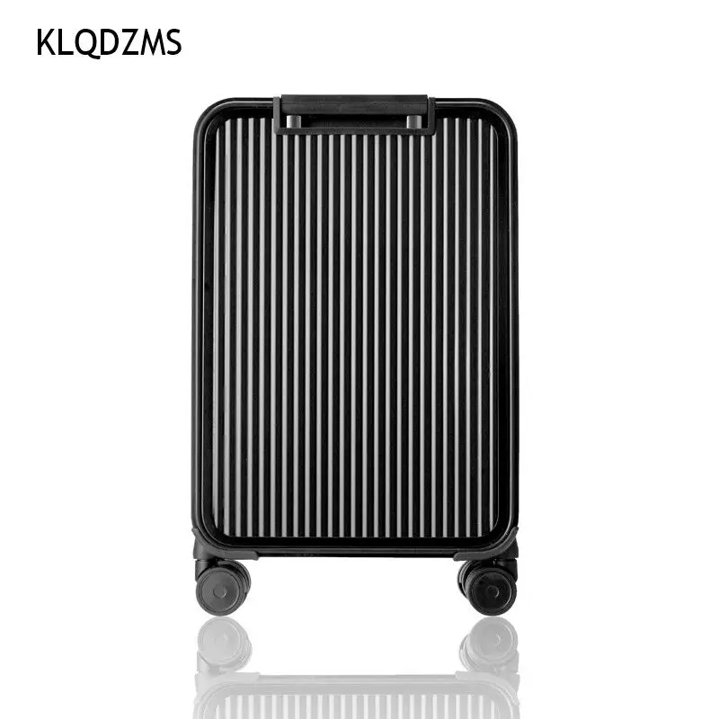 KLQDZMS New Luxury Trolley Suitcase 20/24 Inch 100% Aluminum Magnesium Alloy Rolling Luggage Universal Wheel Business Handbag