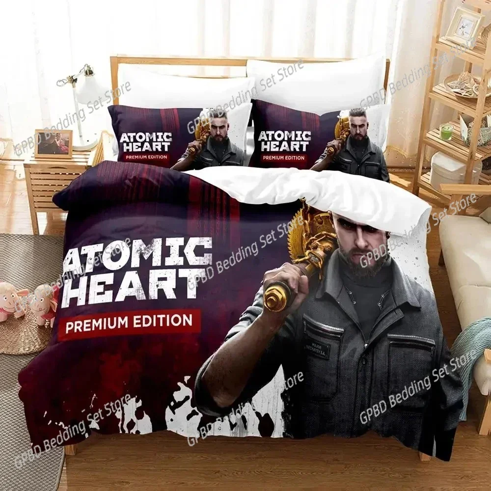 Game Atomic Heart Comfortable Duvet Quilt Cover Pillowcase Bedding Set Children Bedroom Decoration Home Textile