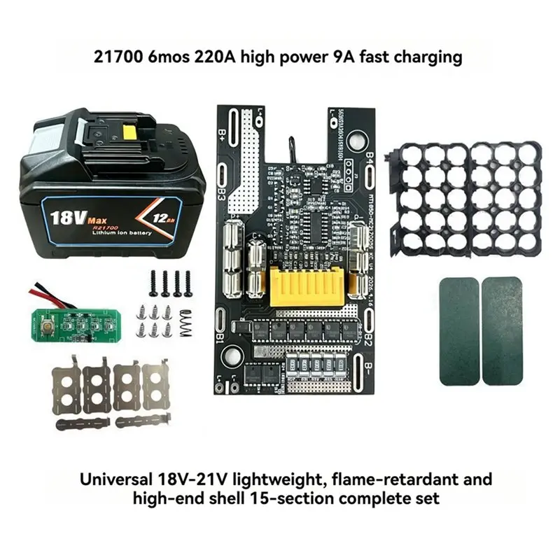 Customer Favorite 3X 15Core Battery Storage Box Case For Makita 21700 BL1830 BL1840 BL1850 BL1860 9A Fast Charging Replacement