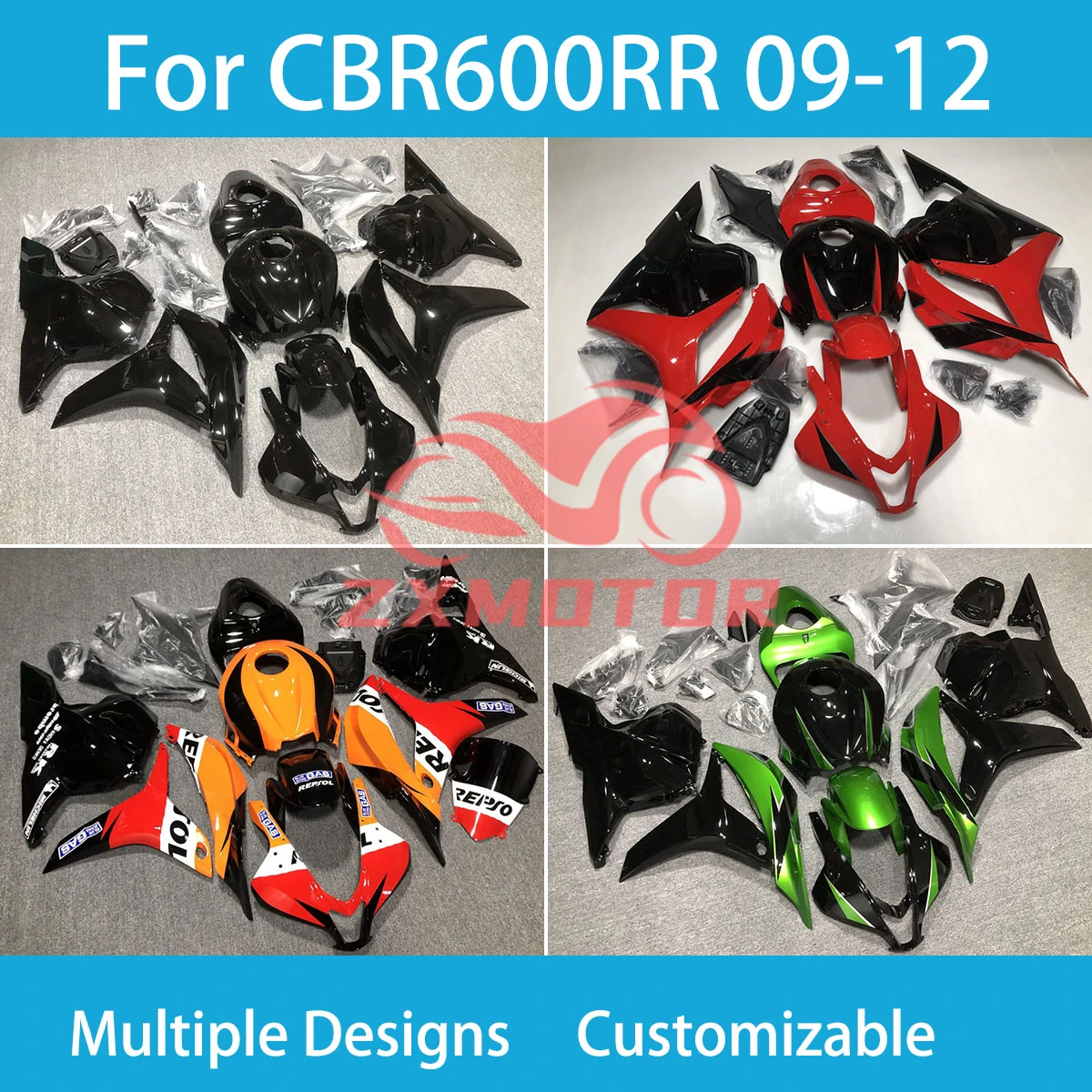 

Prime Fairings CBR 600 RR 09 10 11 12 Fairing Kit Injection Motorcycle Complete for Honda CBR 600RR 2009 2010 2011 2012