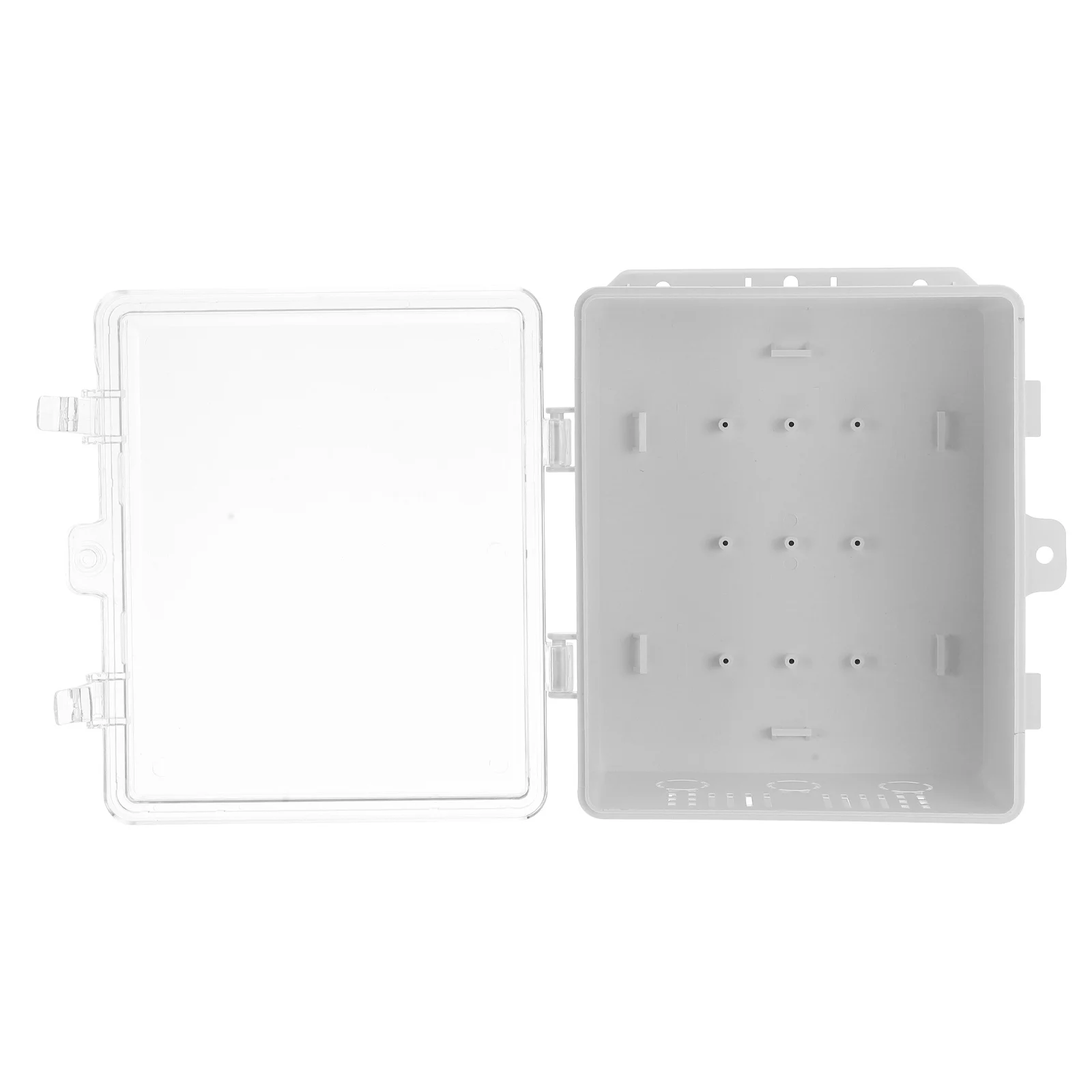 Waterproof Electrical Box Outdoor Plastic Junction Enclosure Clear Cover Spacious Weatherproof For Cable Wiring