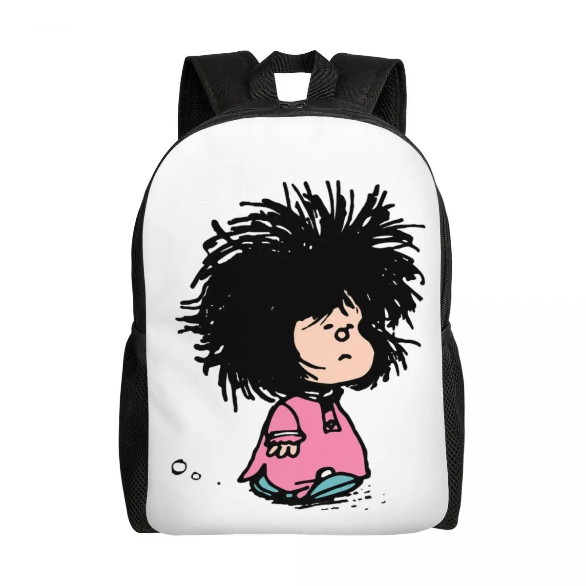 

Custom Humor Manga Mafalda Travel Backpack Women Men School Laptop Bookbag Quino Argentina Cartoon College Student Daypack Bags