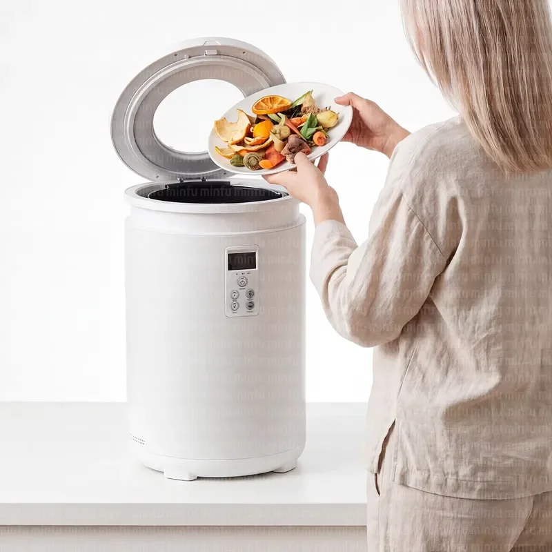 Smart Electric Food Waste Composter Home Kitchen Garbage Disposal Recycler Machine Odor Free Fast Dryer for Household Use