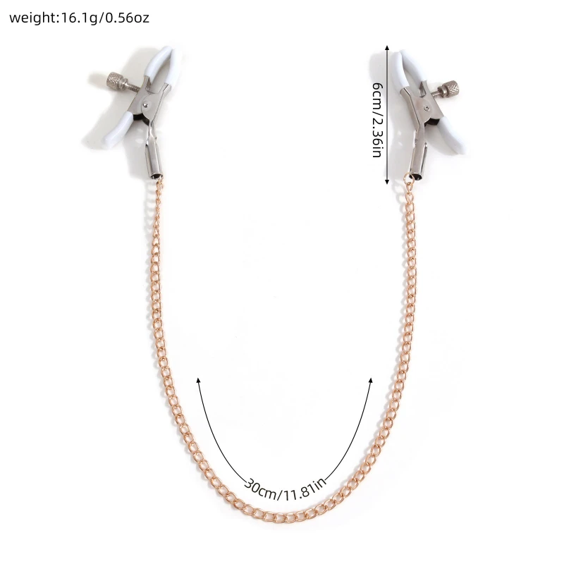 Woman Nipple Chain Chest Breast Sex Toy Erotic Couple Outdoor Sex Adult Toys Girl Amazing Dating Tools  with Silver Strings - view 2