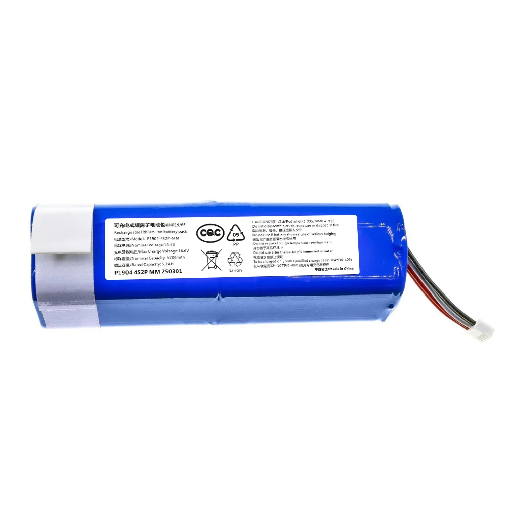 

5200mAh Li-ion Battery S10-Li-144-5200 14.4V for Ecovacs Deebot T8 Pure T9 T10 T20 Omni X1 Ozmo 950 DX9G