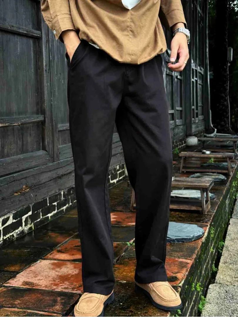 

Новые комфортные брюки Laid-ba Rich Sle: элегантные, универсальные, прямого кроя, свободные, повседневные, для молодых мужчин