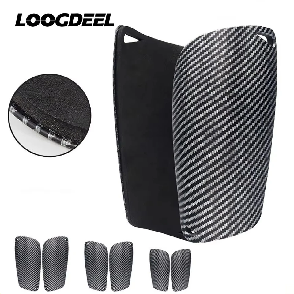 Loogdeel Men Professional Soccer Guard Sports Safety Knee Leg Protector Football Shin Pads Soccer Guard for Kids Youth Adult