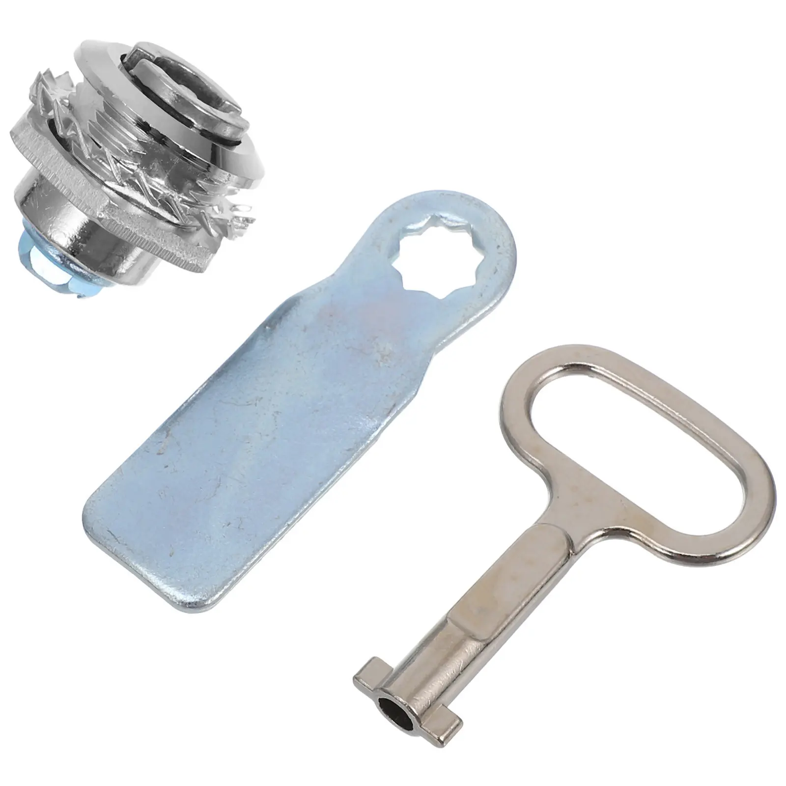 Zinc Alloy Safety Lock Cam Lock Set Cabinet Drawer Key for Electrical Meter Box Trash Bin Outdoor Hardware