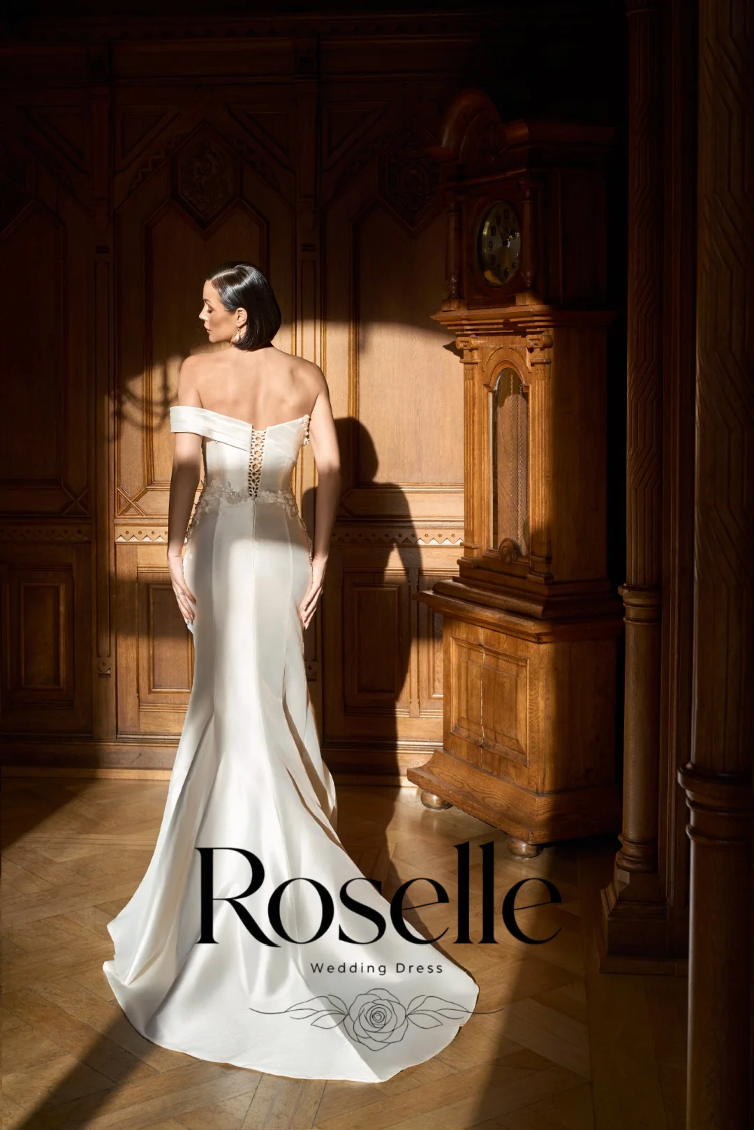 ROSELLE Exquisite One Shoulder Elegant Mermaid Wedding Dress High Side Slit Flower Lace Up 2026 Customized Vestido De Novia
