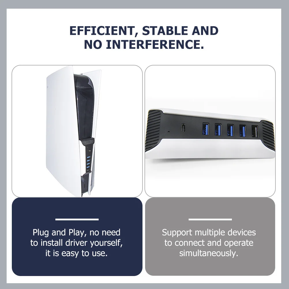 4 منافذ Usb Hub 3.0 2.0 الفاصل محول لأجهزة الكمبيوتر المحمول سطح المكتب الألعاب وحدة التحكم محطة الإرساء تمديد المتوسع #2