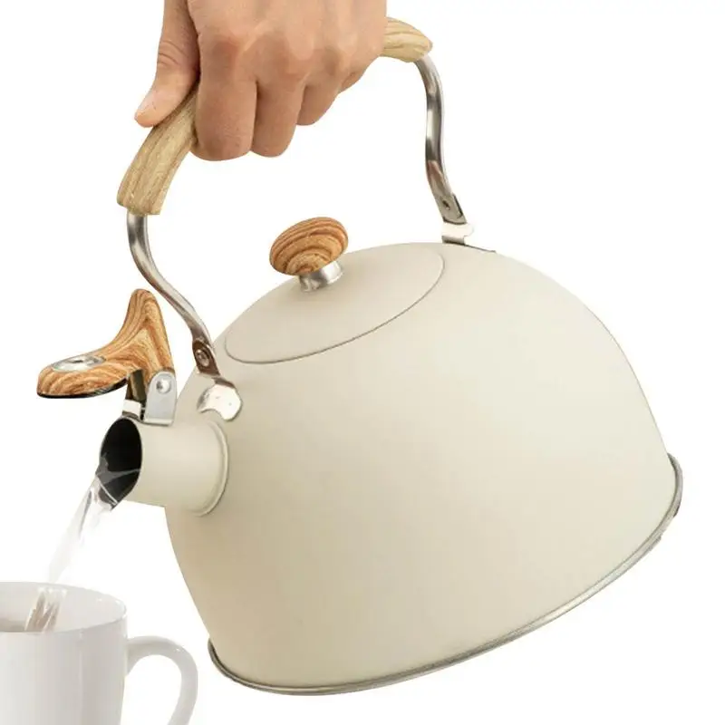 

Whistle Kettle Small Stainless Teapot For Stovetop 2.64 Quart Kettles Kitchen Tool With Loud Whistle For Boiling Water Coffee