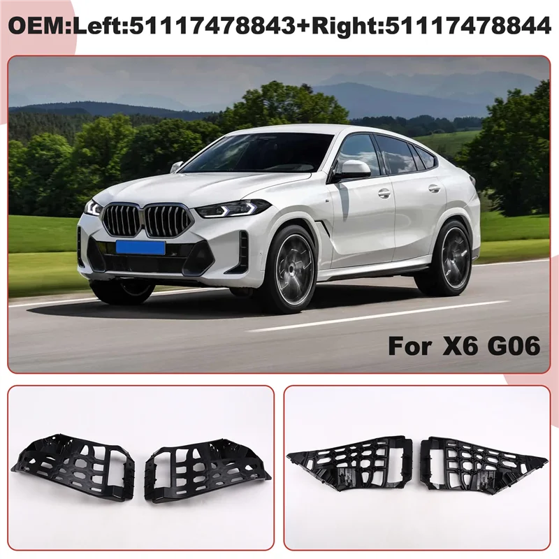 

Efficient Upper Bumper Top Guide For BMW X6 G06 51117478843 51117478844 Upper Cover Bumper For BMW Bumper Bracket