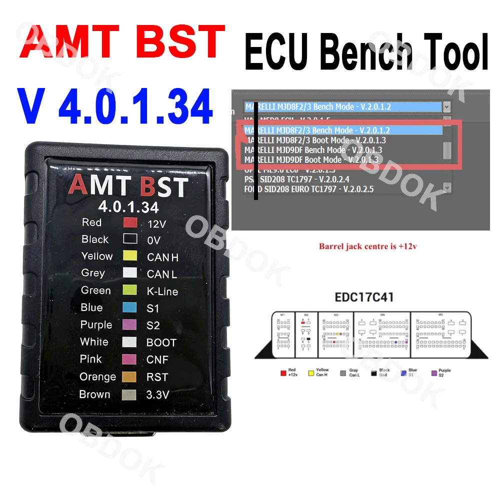 ECU BENCH AMT BST V4.0.1.34 Service Tool For BMW/Benz/VOLVO/VAG/OPEL Online/Offline Read&Write ECU Programmer