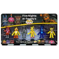 Figurki FNAF Freddy Bonnie Foxy Chica Fazbear figurka kolekcja pcv koszmarny balon brodzik Model lalki