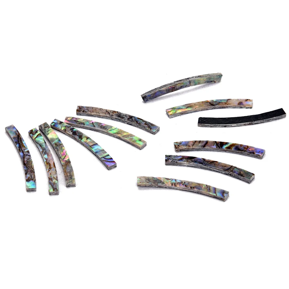 

12Pcs 4mm Paua Abalone Shell Curved Strips Guitar Rosette Inlay Easy Apply No Damage Vibrant Color Guitar Rosette Shell