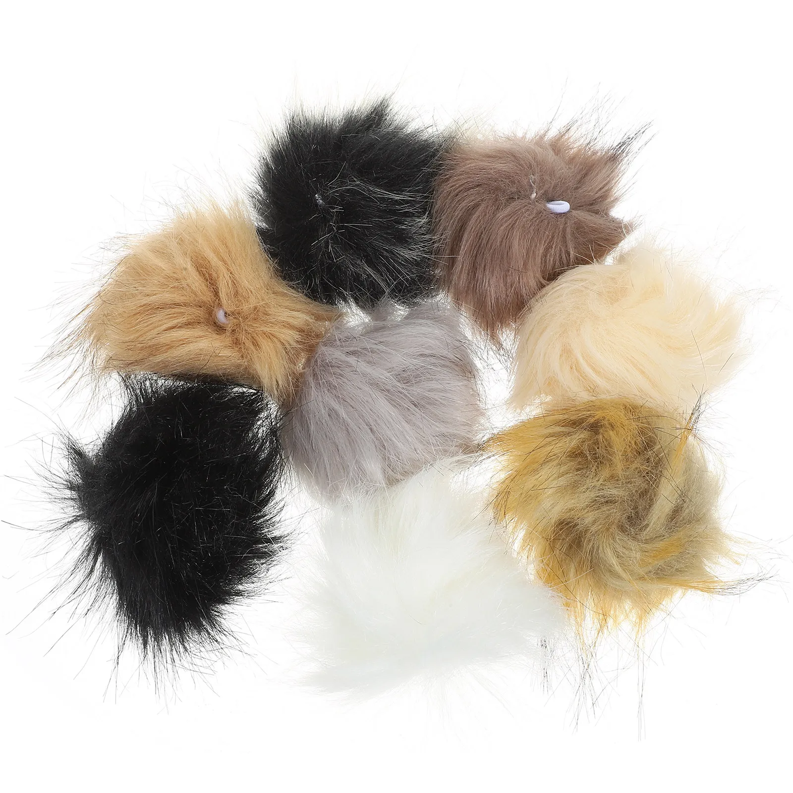 16Pcs Pom Pom Decoration DIY Keychain Hat Coat Scarf Shoes Artificial Ball Craft Supplies Simulation Ball Pendant