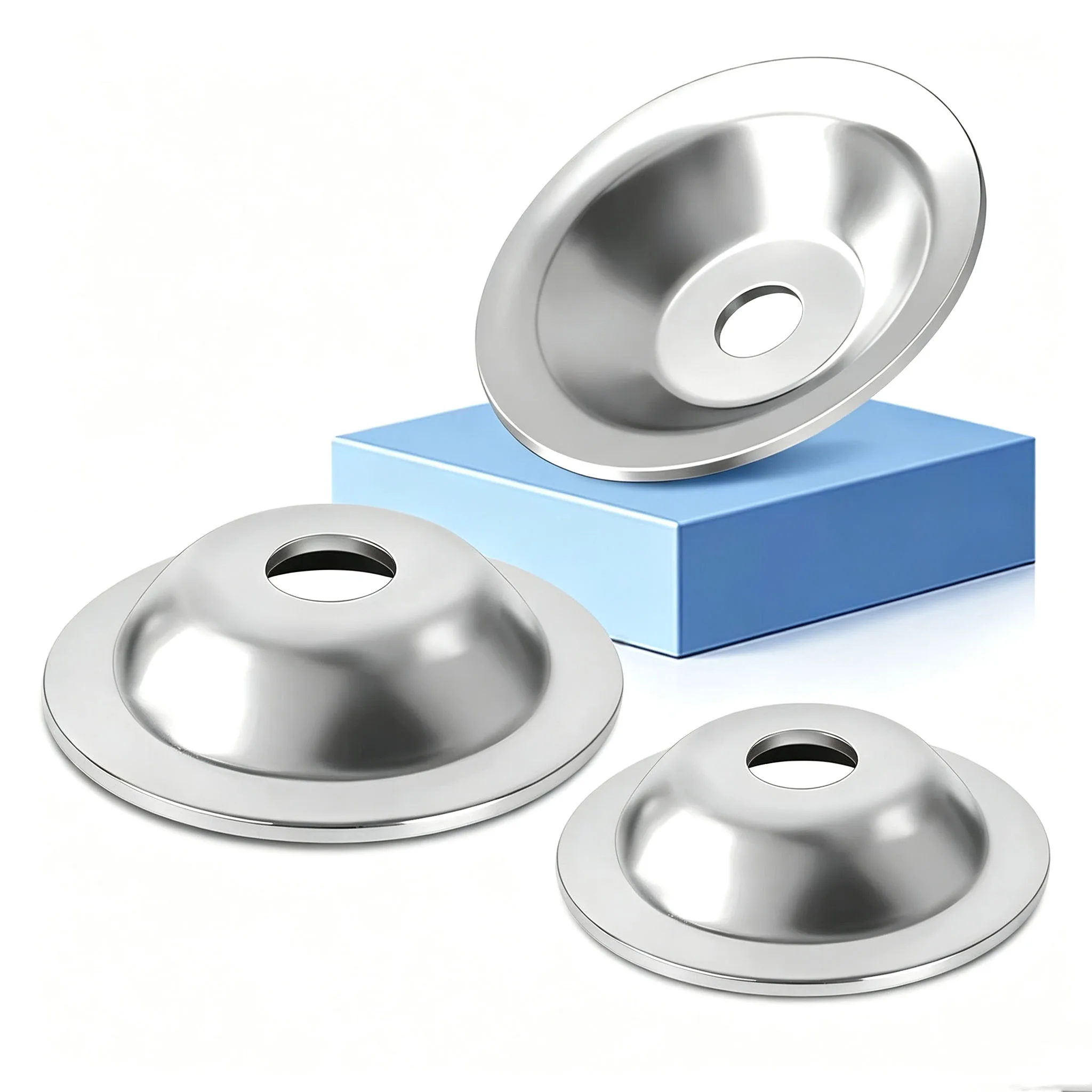 Industrial M5-M12 Bowl Shaped Fish Eye Gasket 304 Stainless Steel Concave Convex Straw Hat Seal Washer Hardware Fastener Parts