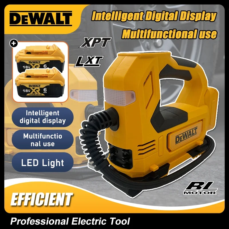 

Электрический насос DEWALT для накачки автомобильных шин, портативный беспроводной насос для мотоциклов, инструмент для накачки шин