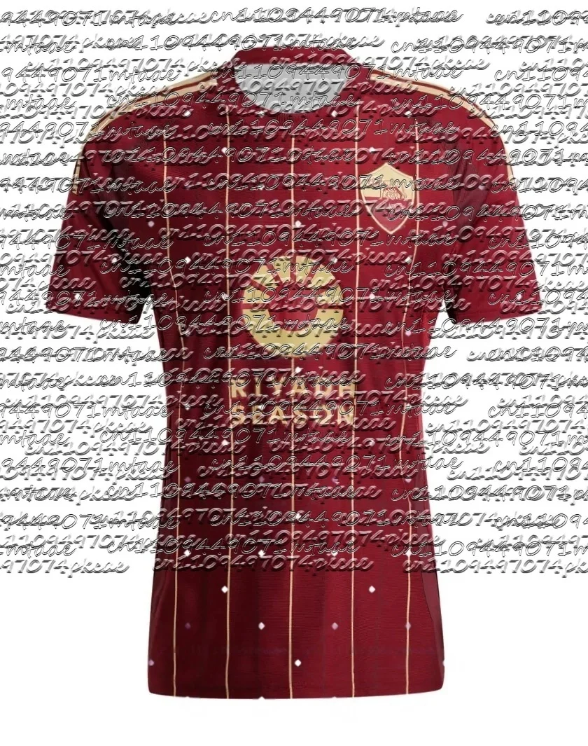 Camisa de Futebol Masculina Roma 2026AS Edição Especial Riad, Camiseta de Verão de Manga Curta Respirável e de Secagem Rápida para Jogo e Uso Diário