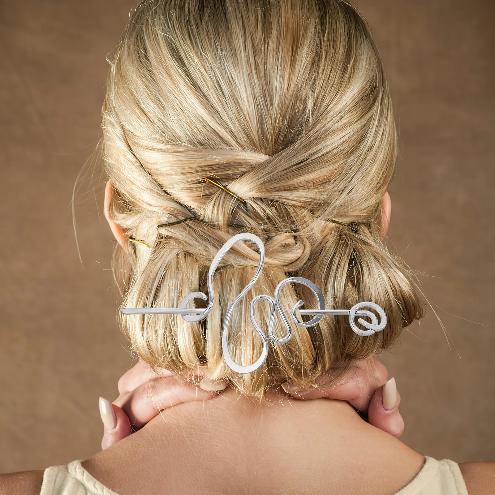 

Metal Hairpin Irregular Large Design Copper Durable DIY Accessories Women Hair Bun Holder Chinese Style Clip Chopsticks Hair