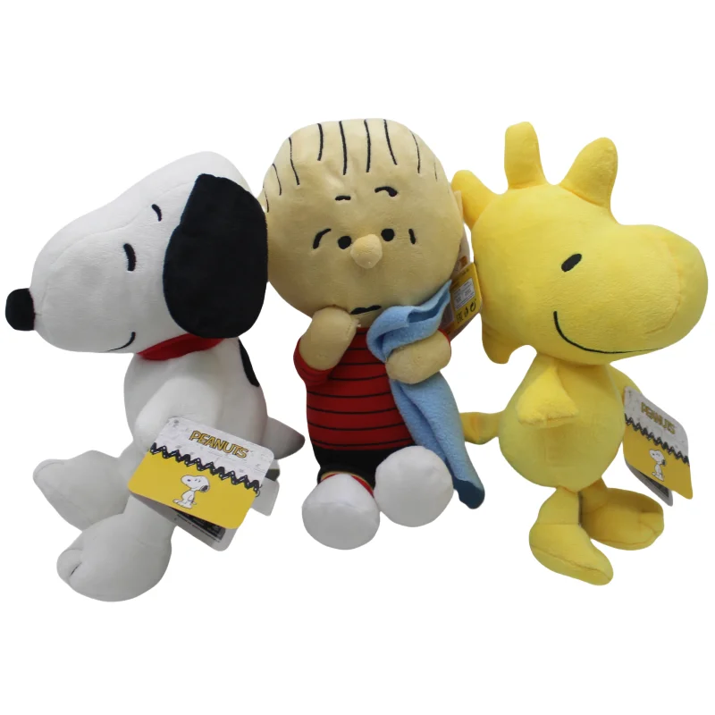 1piece 25CM Peanuts Snoopy Woodstock Charlie Brown Plush soft toys Snoopy dog animal dolls best kids gift present for friends