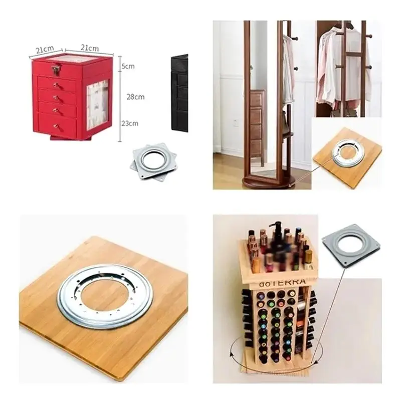 Lazy Susan Turntable 3 Inch Rotating Swivel Plate Steel Ball Bearings Sturdy Heavy Duty for Table Centerpiece DIY Furniture Par