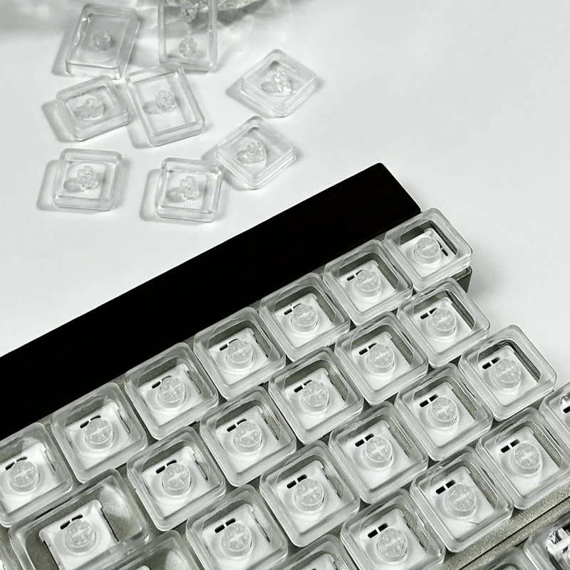 Unscented Transparent Low Axis Keycaps Ultra-Thin Key Cap Lck Pc Material Customized Low Profile Mechanical Keyboard Keycaps