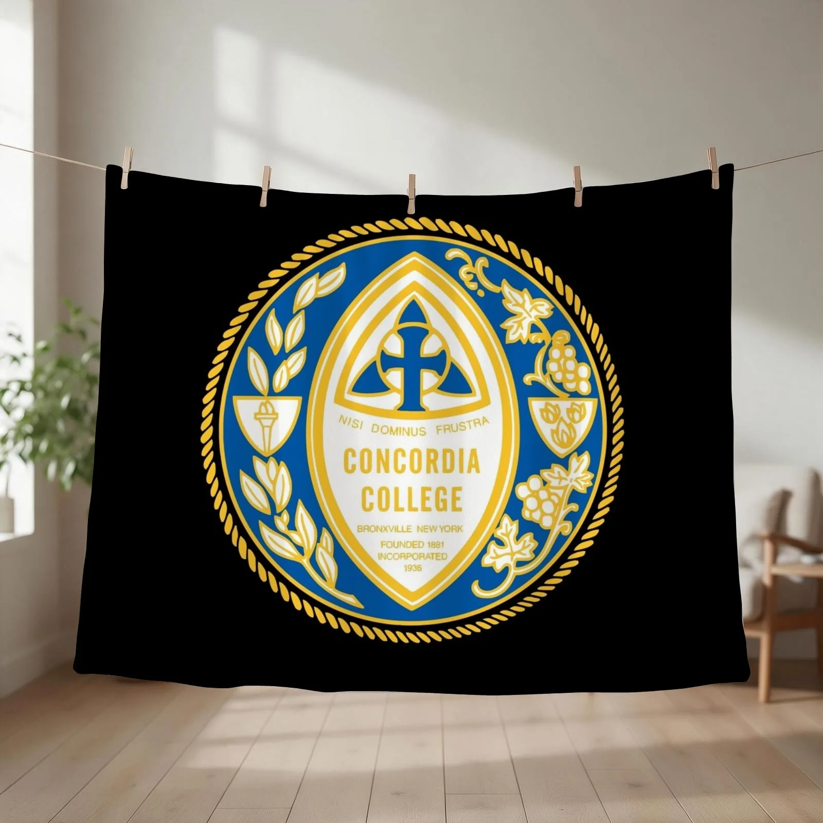 Concordia College Conservatory Throw Blanket couch cozy soft plush fuzzy picnic outdoor blanket