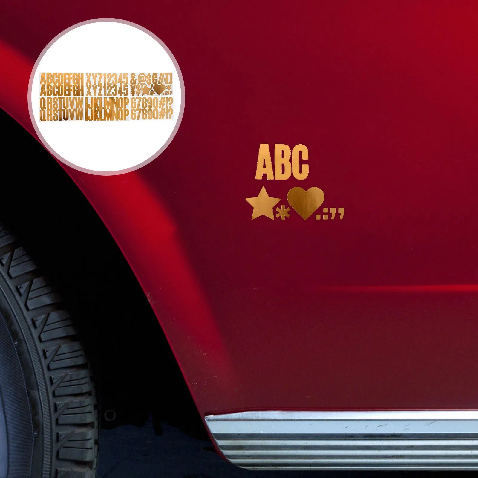 

24pcs Stickers Self Adhesive Alphabet Decals Poster Board English Car Mailbox Decor Removable Removable Letter Stickers DIY