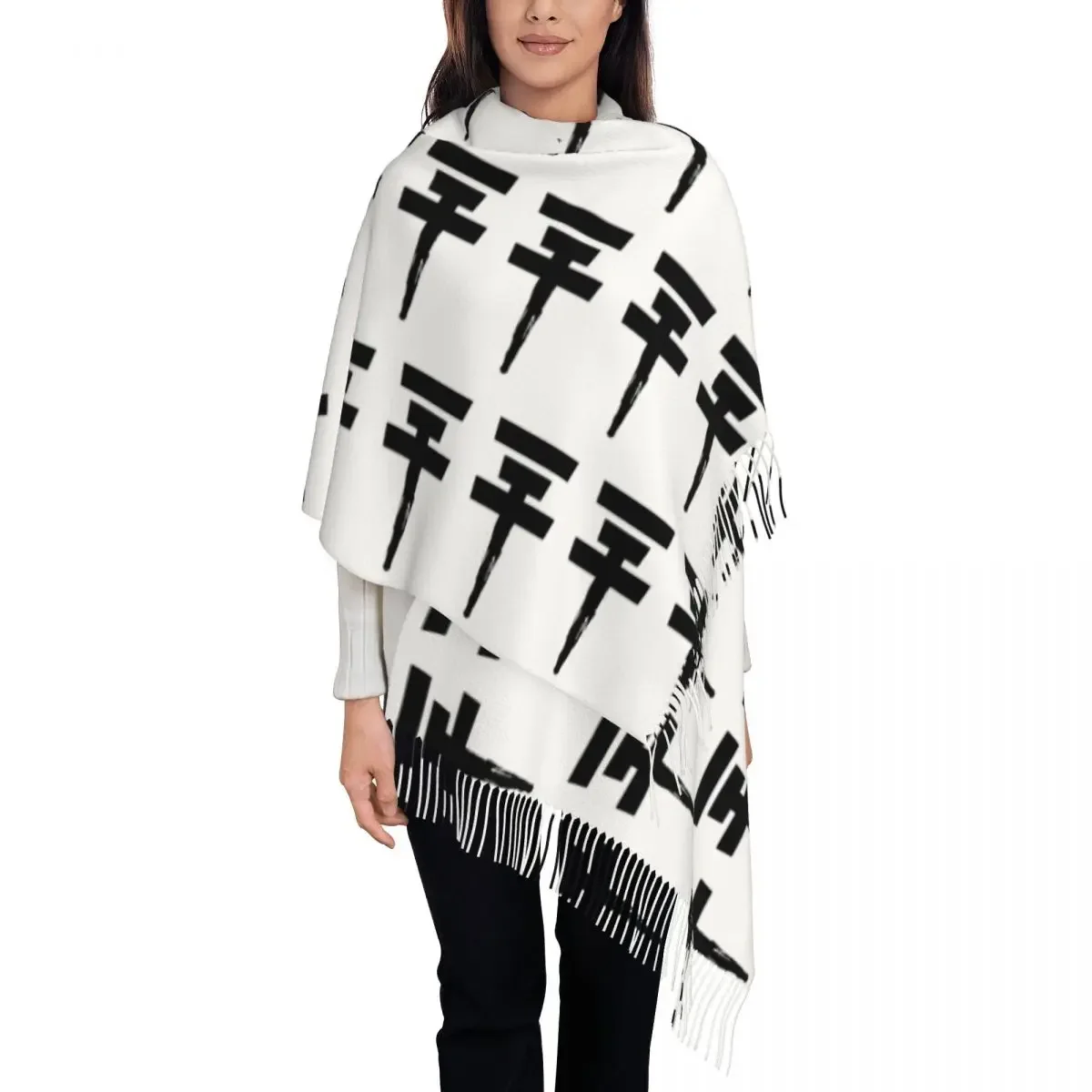 Tokio-Hotel-Symbol Scarf for Womens Winter Warm Pashmina Shawls and Wrap Large Shawl Scarf Ladies