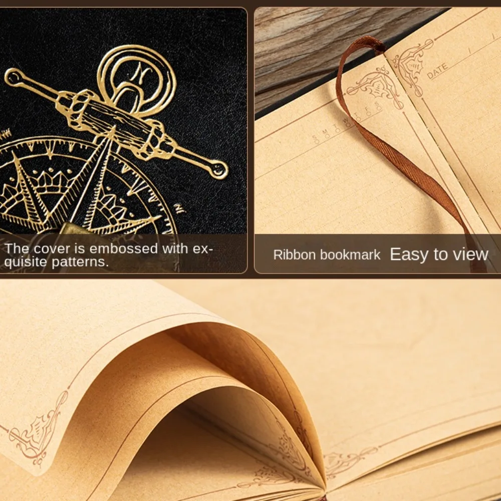Stationery Password Notebook Protecting Secrets Diary Book A5 Notebook with Lock Retro Stain Resistant Travelers Journal Writing