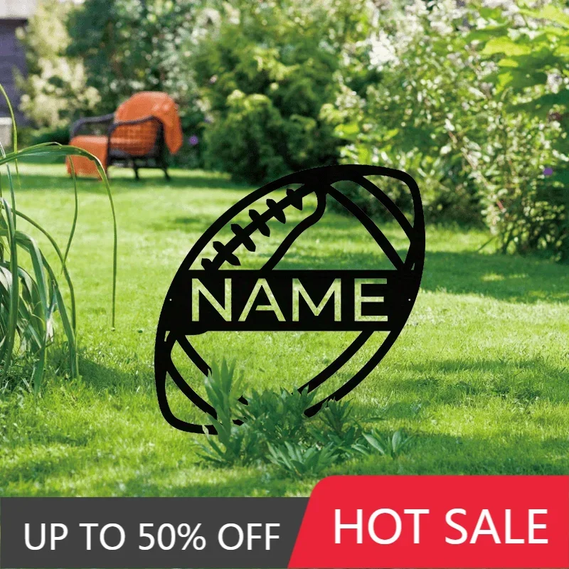 

Iron Art Decorative Painting Unique Custom Gridiron Football Metal Wall Decoration with Team Name Sign Perfect as a Special Gift