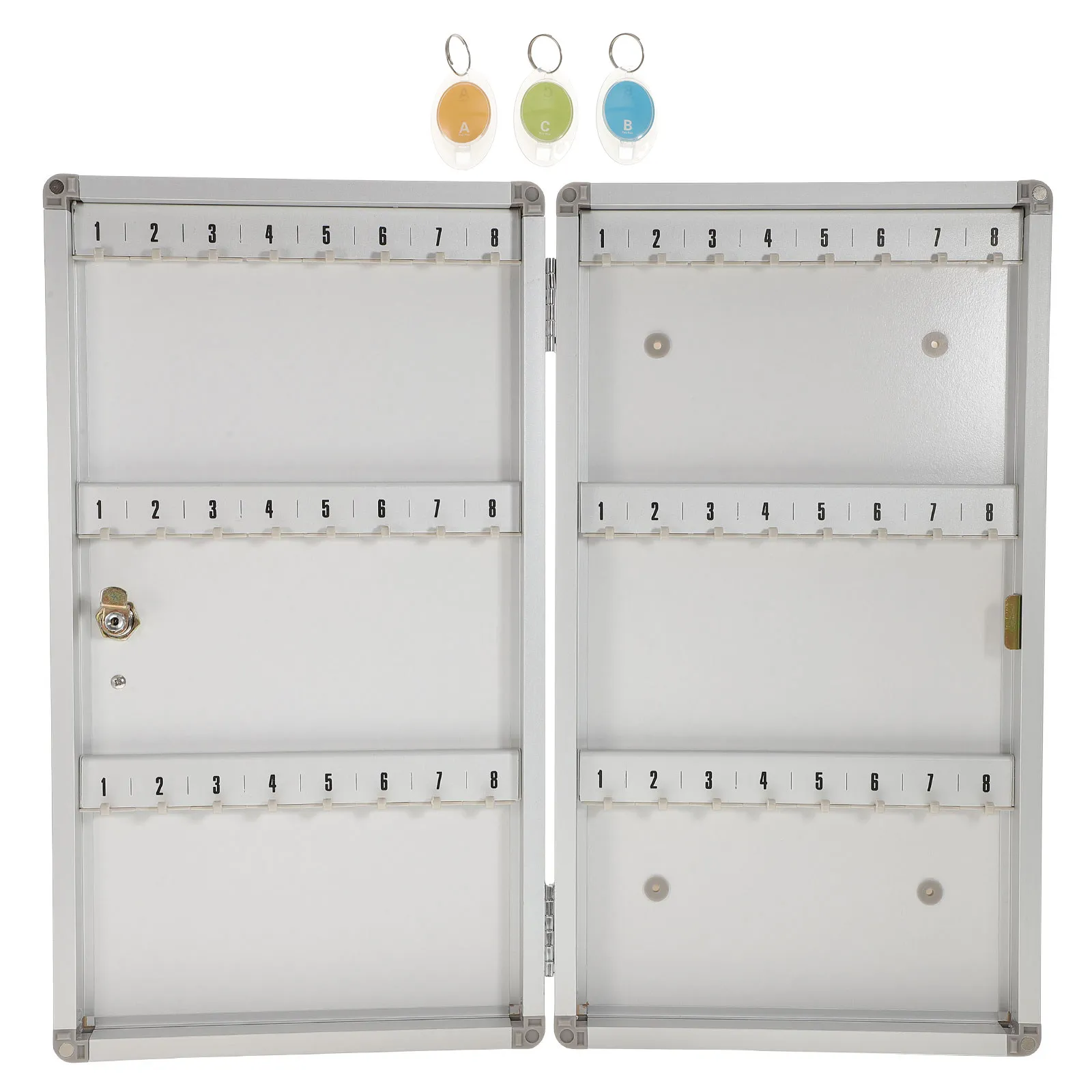 Aluminum Alloy Key Storage Lock Box Wall Mount Key Management Organizer for Home Office School Hospital Property Management