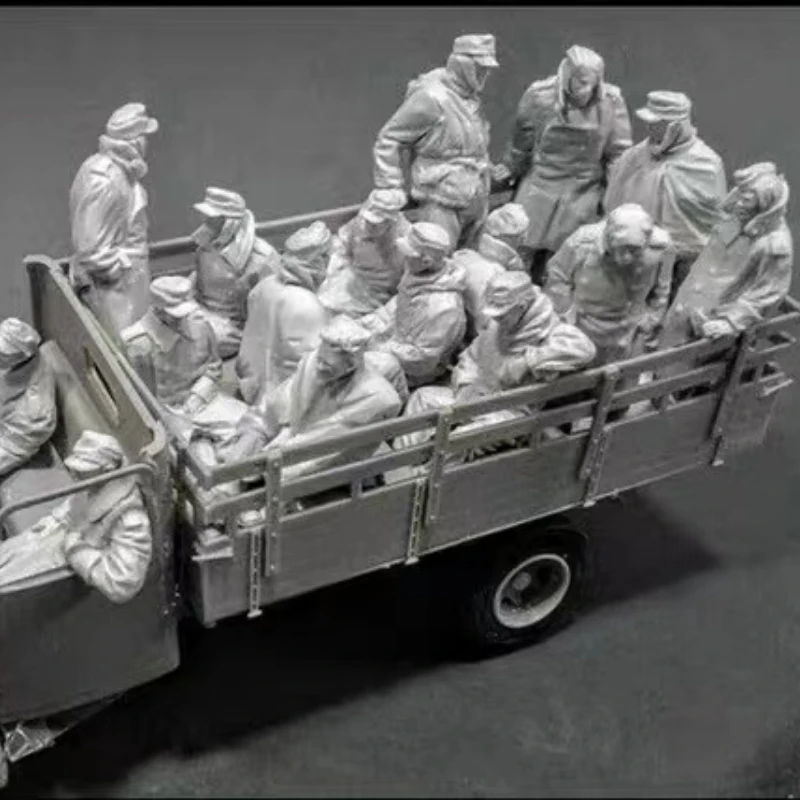 1/35 Resin Figure Model Kit Collection Kit toys Captured Soldiers 16 Figuren Free Shipping Diy Toys(no Truck)