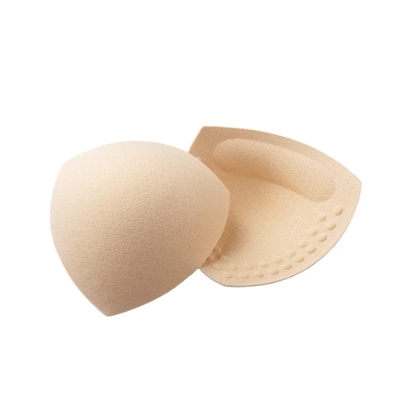 8 hole cloth  chest pad mold cup swimsuit sports underwear insert piece gathered cup shaped tri-angular chest cup coaster