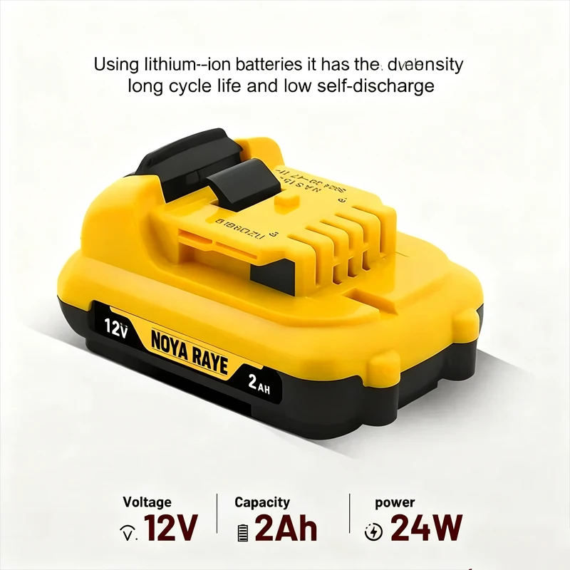 12V 5Ah DCB120 Rechargeable Lithium Battery Pack Fit for DCB122 DCB123 DCB124 DCB125 DCB100 DCD710 Cordless Handheld Power Tools view 3