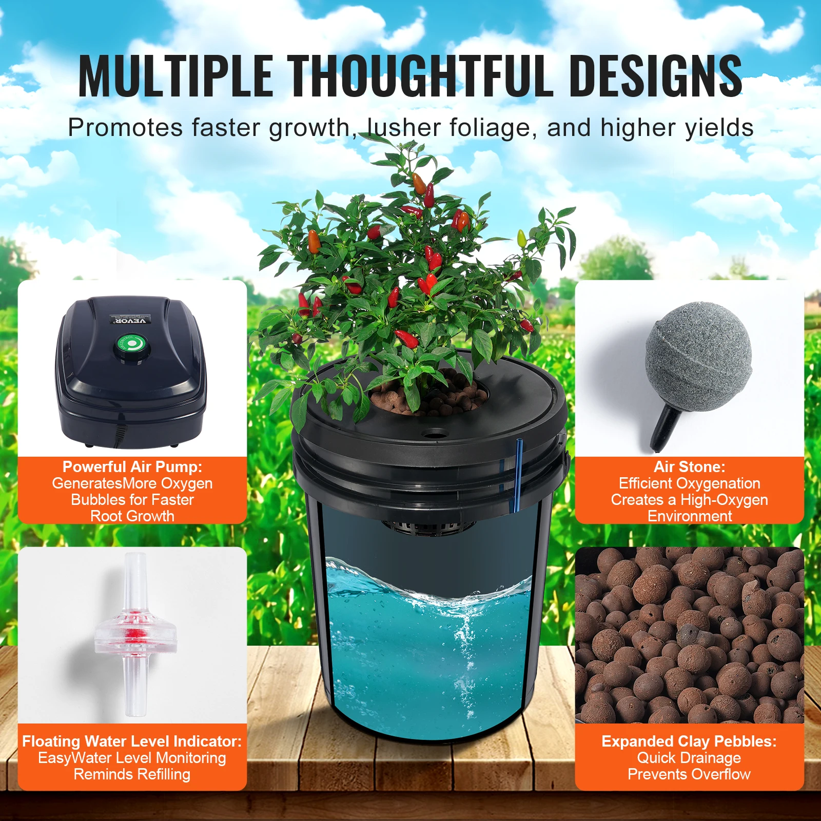 نظام الزراعة المائية العميقة م - مراجعة Dwc Bucket System 5 Gallon وسعره