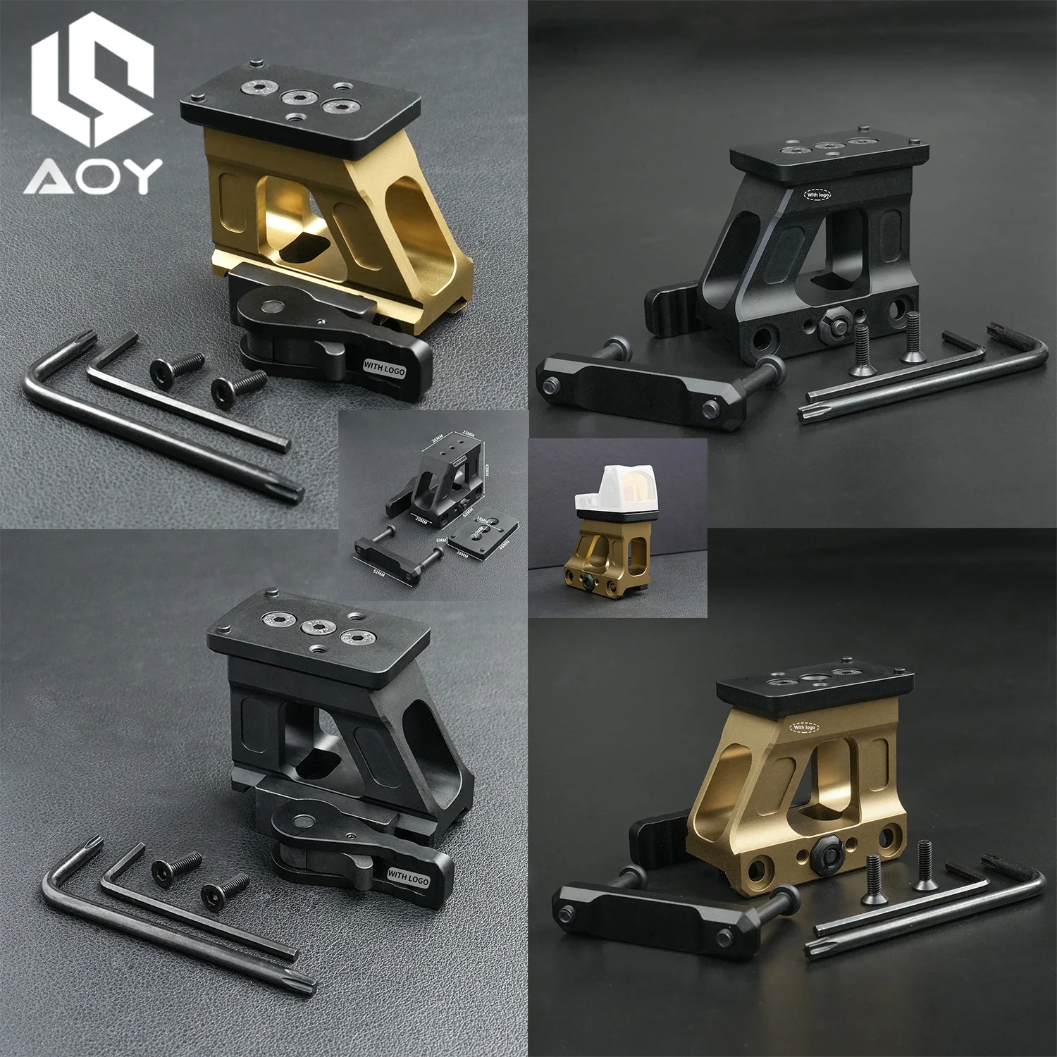 

Tactical UN R-M/r Mount Base Quick Release Heightening Bracket Red Dot Sight Scope Base Airsoft Hunting Scope Mount Adapter