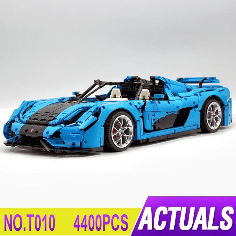 

4400pcs MOC Blue Super SportsCar Compatible Convertible Koenigseggs Buidling Blocks Bricks Educational Puzzle Toys Birthday Gift