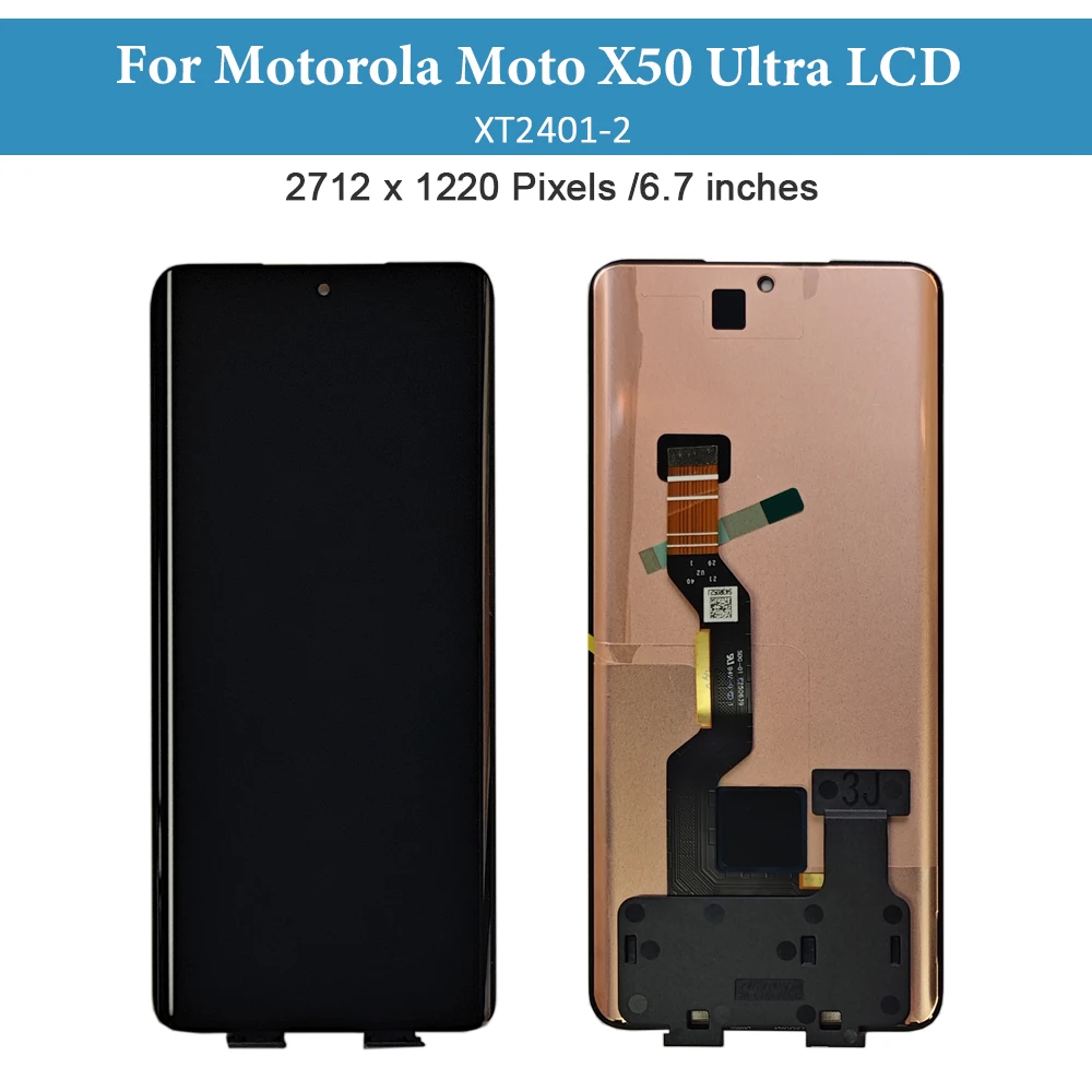 Original For Motorola Moto X50 Ultra LCD Display Touch Screen Digitizer Assembly For Moto X50Ultra LCD Replacement Parts