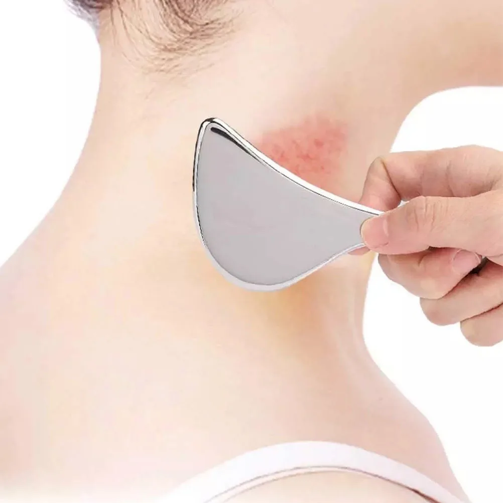 

Face Guasha Tool Stainless Steel Scraper Massage Board for Facial Body Muscle Face Shaper