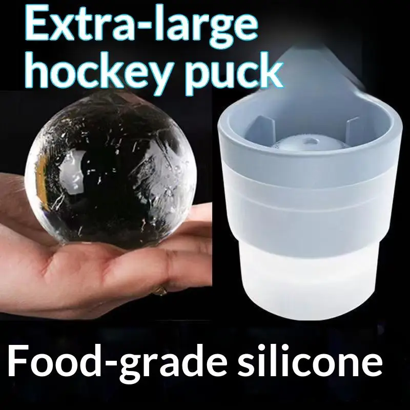10PCS Silicone Round Ice Hockey Mold Maker Large Spherical  Grinder Suitable For Bar Home Kitchen Supplies