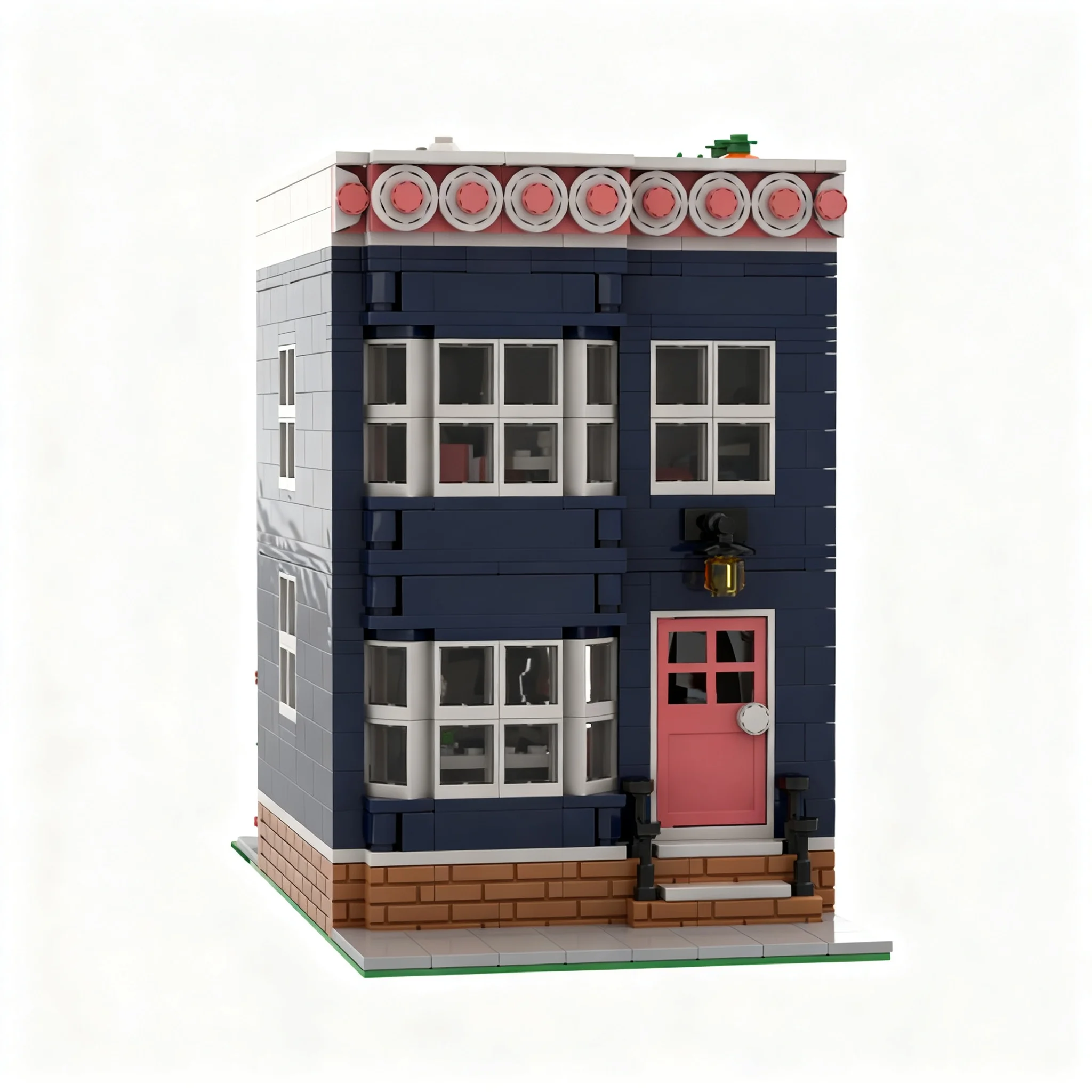 1369pcs MOC D. C. Townhouse Model Building Blocks Toy Architecture Christmas Gifts DIY Collection Creative 3D Assemble Birthday