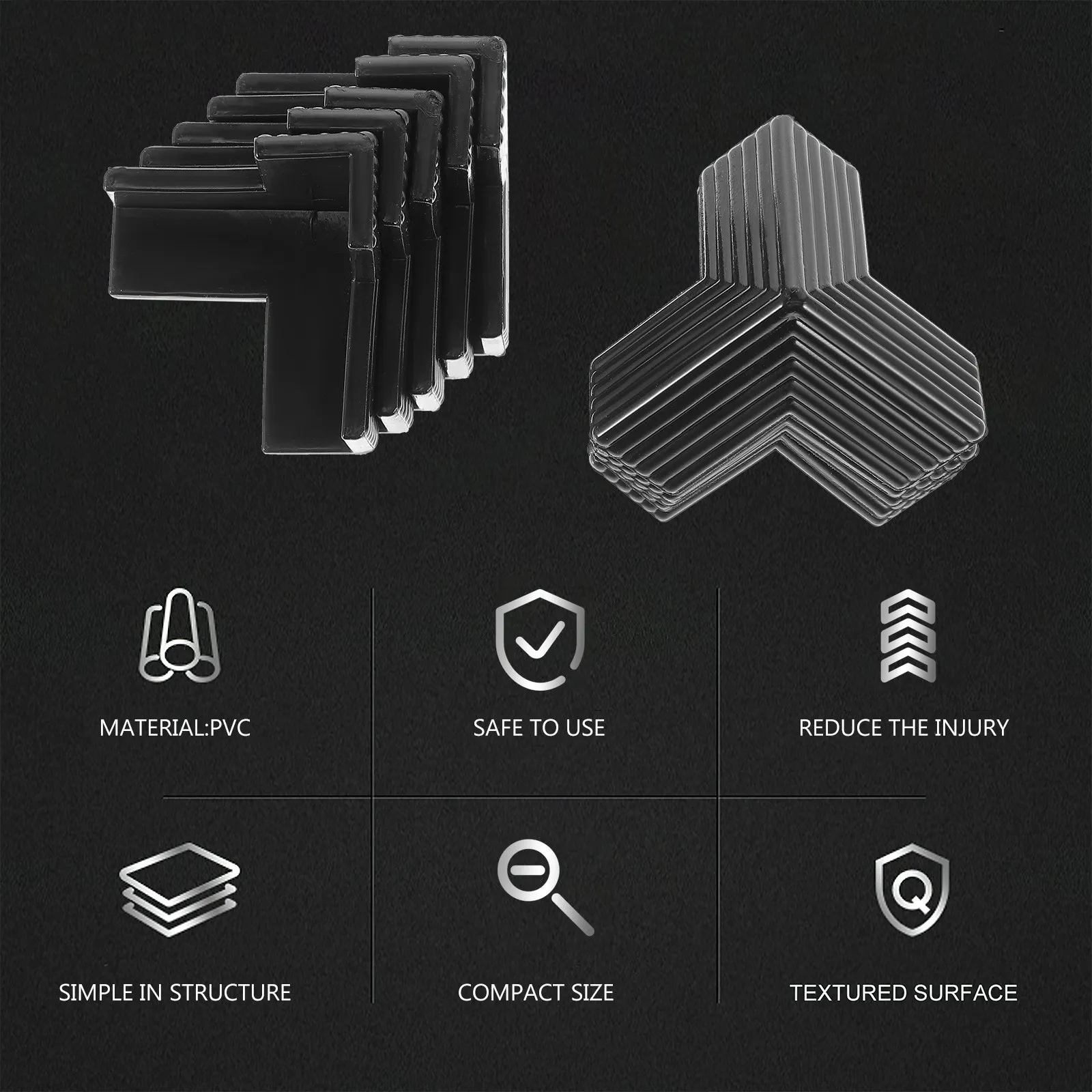 

10 шт. защитных уголков для мебели: для столов, кроватей, книжных полок, стен – защита от травм для детей